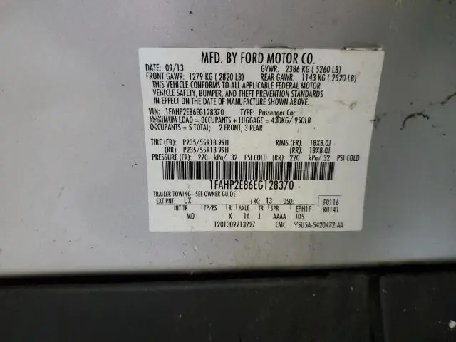 2014 FORD TAURUS SEL