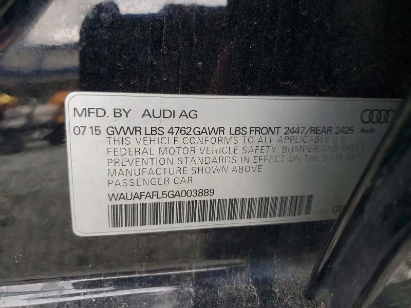 2016 AUDI A4 PREMIUM S-LINE  