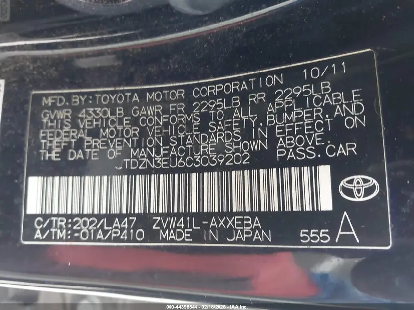 2012 TOYOTA PRIUS V FIVE