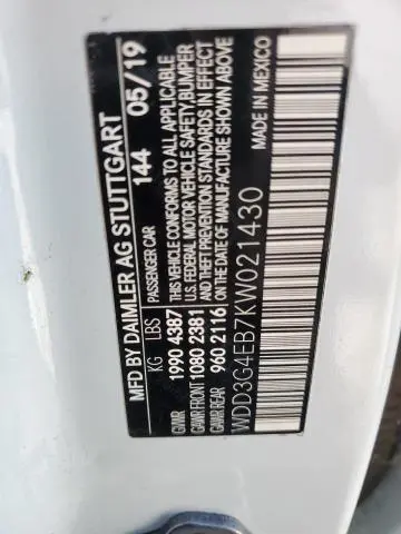 2019 MERCEDES-BENZ A 220  