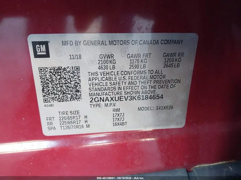 2019 CHEVROLET EQUINOX LT