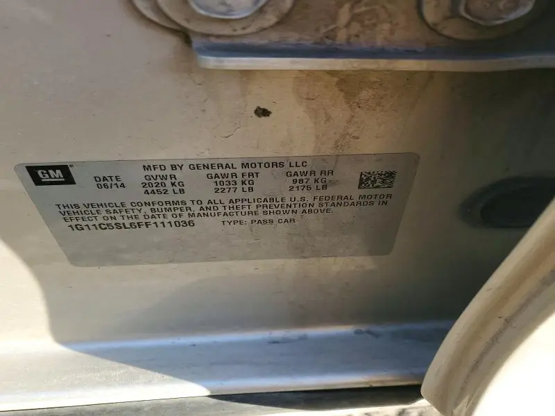 2015 CHEVROLET MALIBU 1LT  