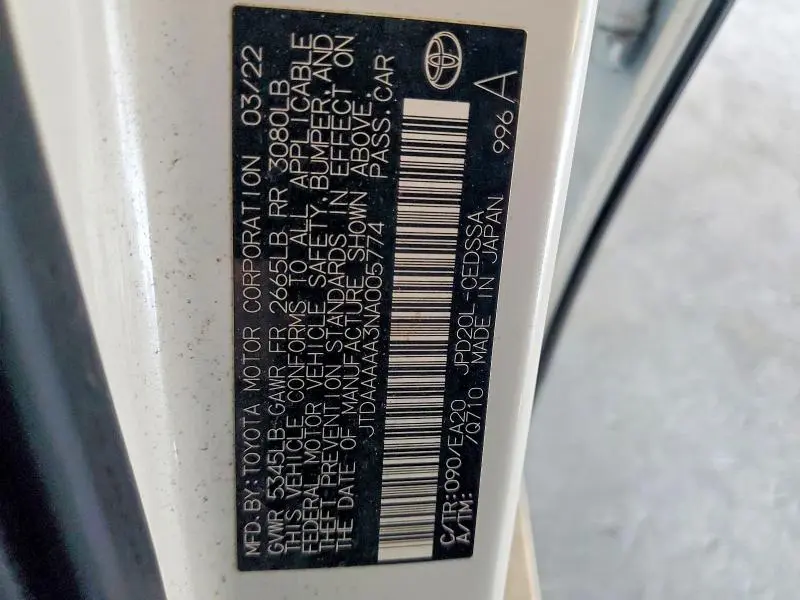 2022 TOYOTA MIRAI LE  
