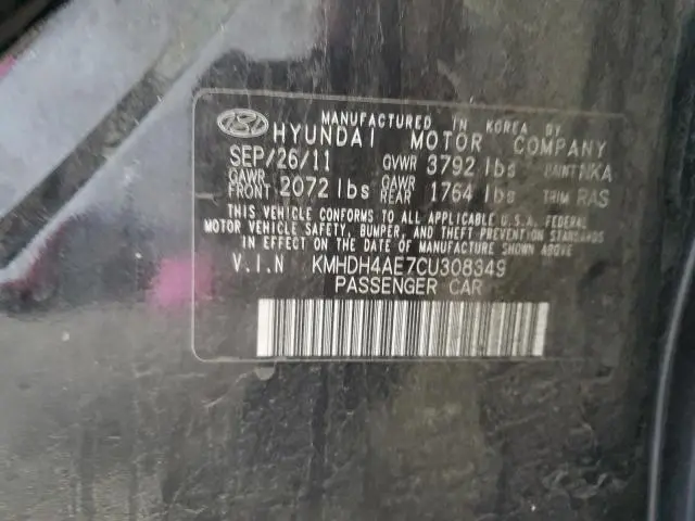 2012 HYUNDAI ELANTRA GLS  