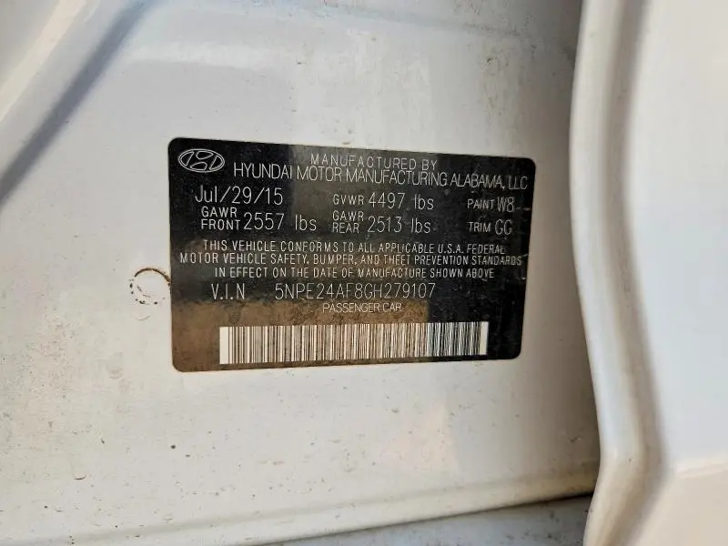 2016 HYUNDAI SONATA SE  