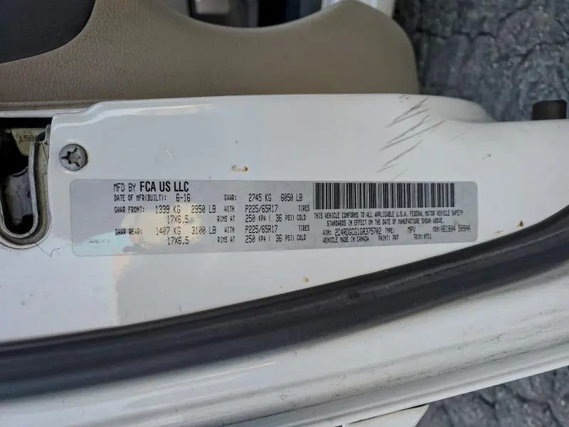 2016 DODGE GRAND CARAVAN SXT  