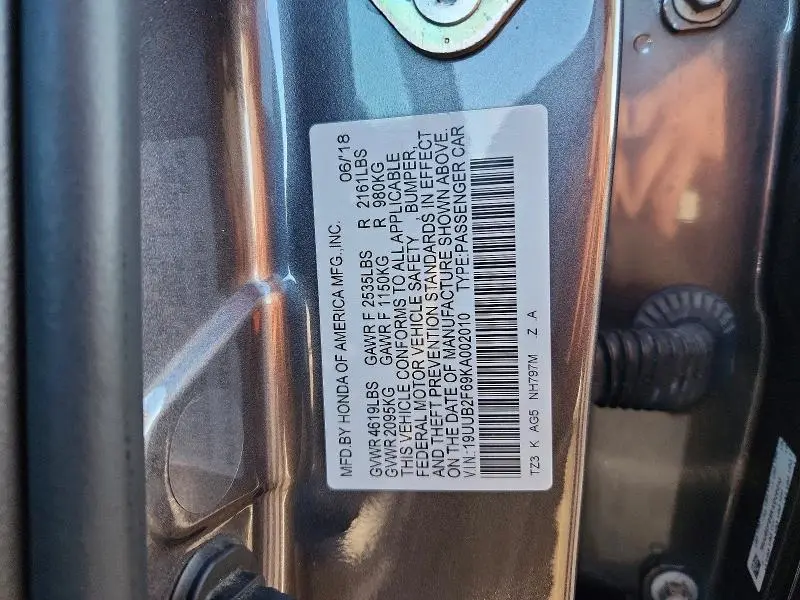 2019 ACURA TLX TECHNOLOGY  