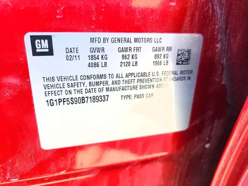 2011 CHEVROLET CRUZE LT  