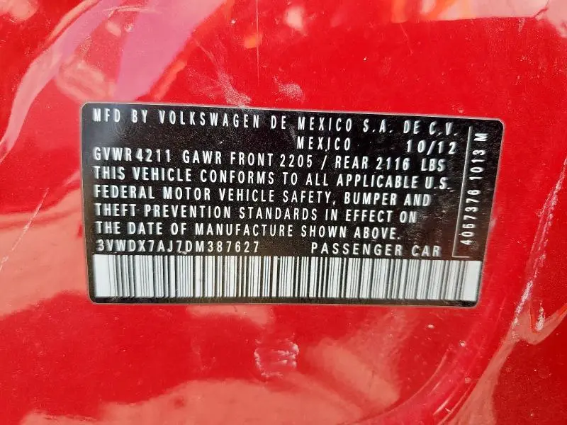 2013 VOLKSWAGEN JETTA SE  