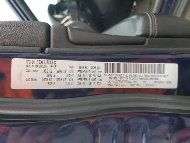 2015 JEEP GRAND CHEROKEE LIMITED  