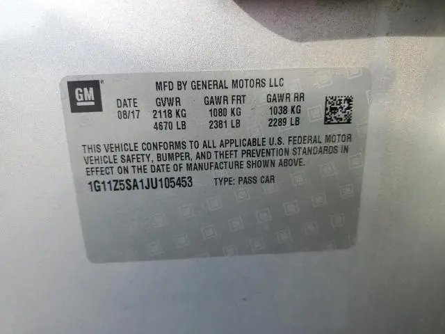 2018 CHEVROLET IMPALA LS  