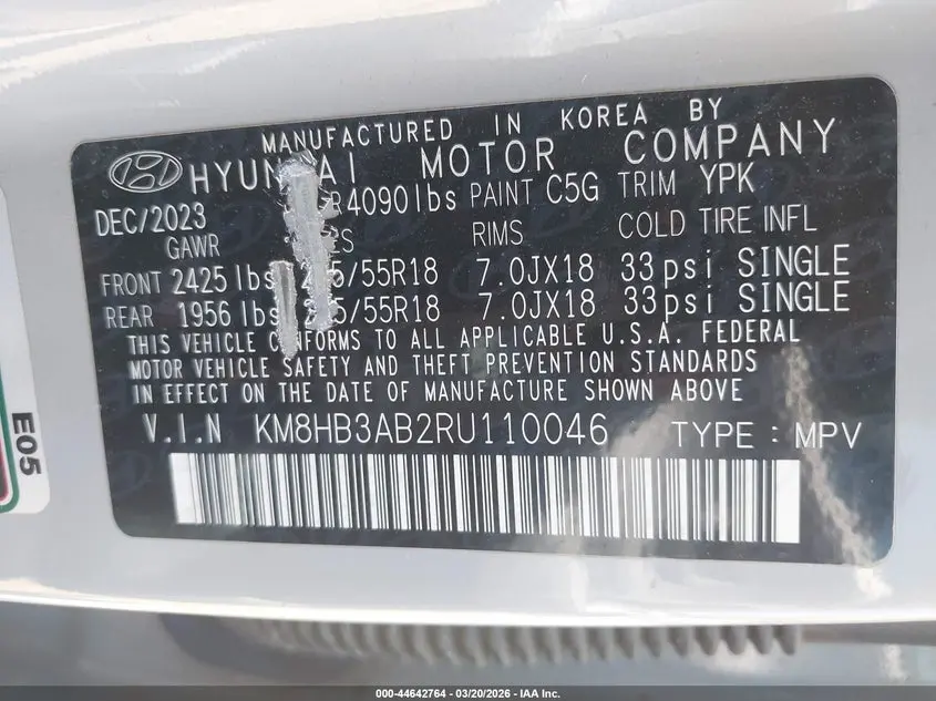 2024 HYUNDAI KONA SEL