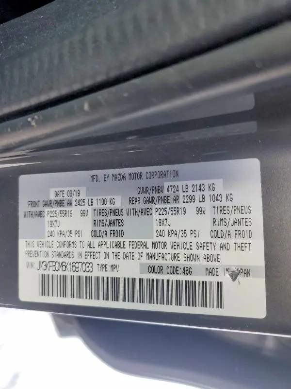 2019 MAZDA CX-5 GRAND TOURING  