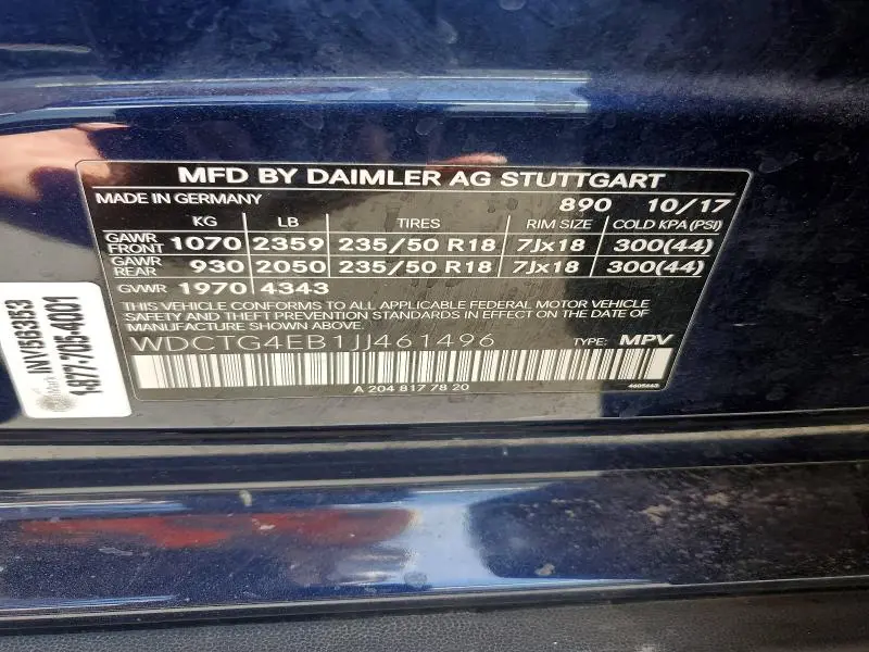 2018 MERCEDES-BENZ GLA 250  
