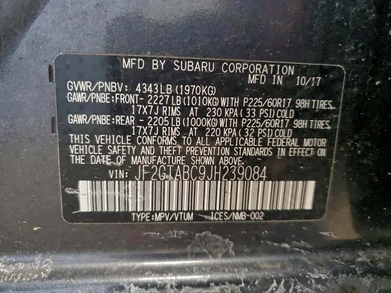 2018 SUBARU CROSSTREK PREMIUM  