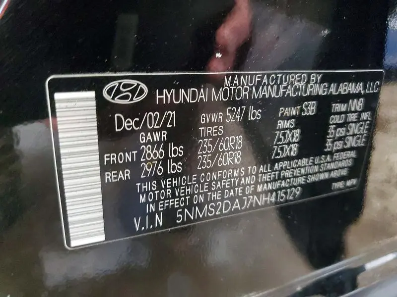 2022 HYUNDAI SANTA FE SEL  