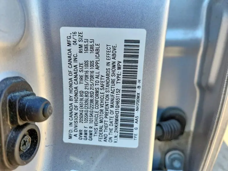 2016 HONDA CR-V LX  