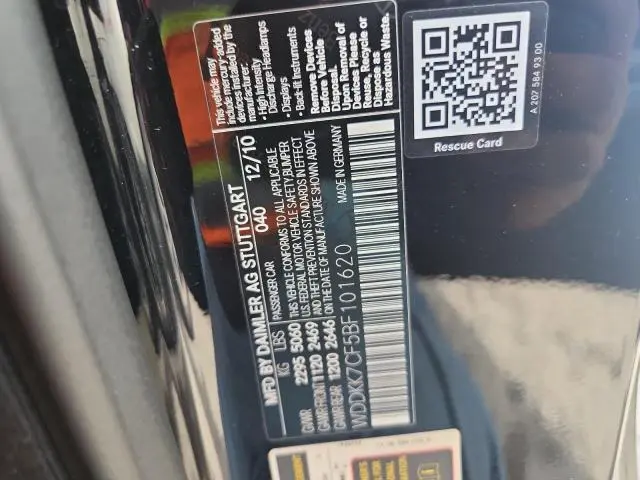 2011 MERCEDES-BENZ E 550  