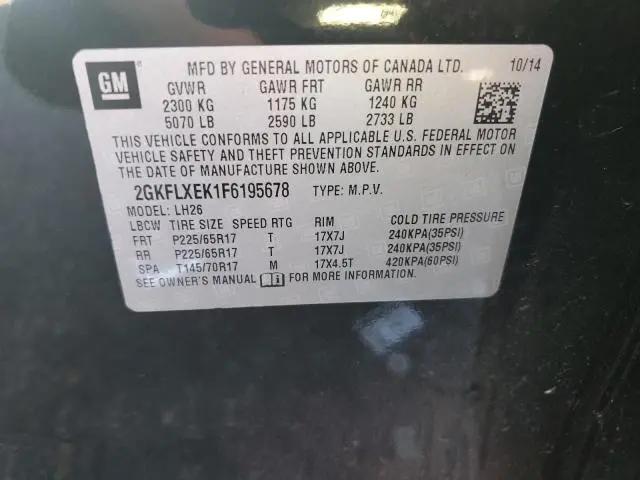 2015 GMC TERRAIN SLT  