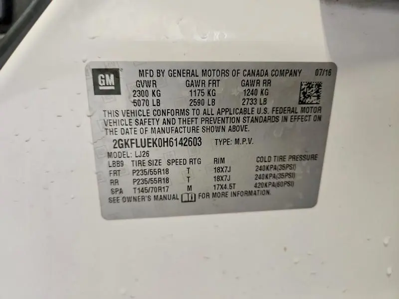 2017 GMC TERRAIN SLT  