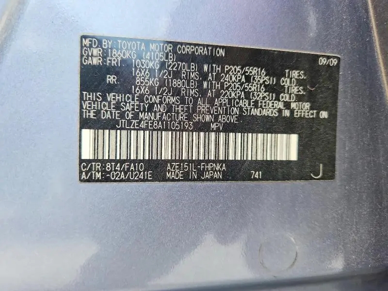 2010 SCION XB BASE  