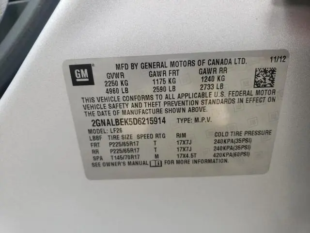 2013 CHEVROLET EQUINOX LS  