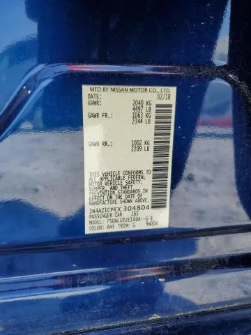 2018 NISSAN LEAF S