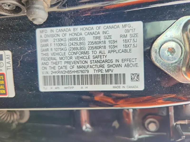 2017 HONDA CR-V EXL  