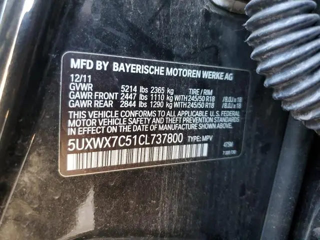 2012 BMW X3 XDRIVE35I  