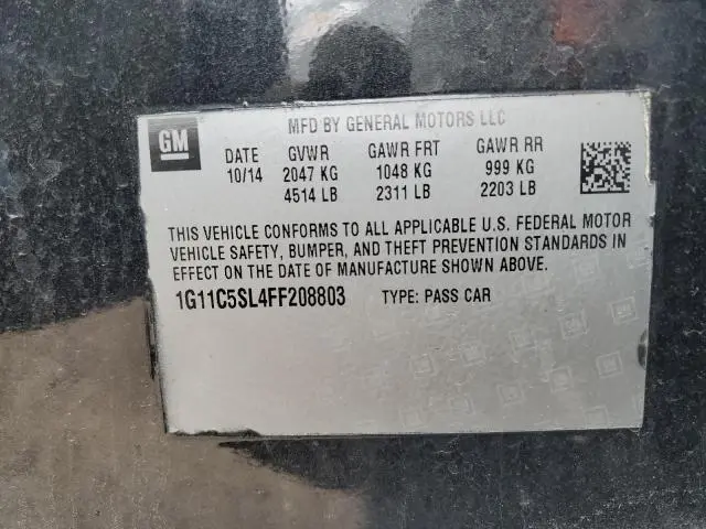 2015 CHEVROLET MALIBU 1LT