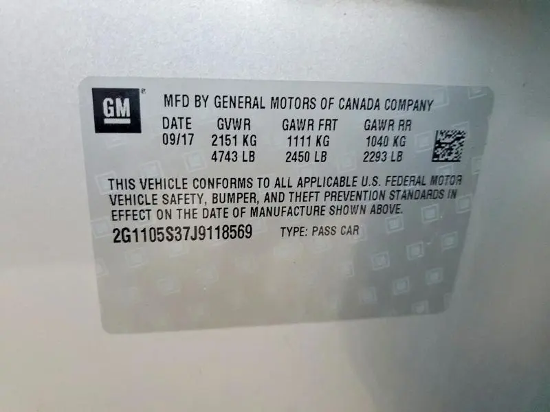 2018 CHEVROLET IMPALA LT  