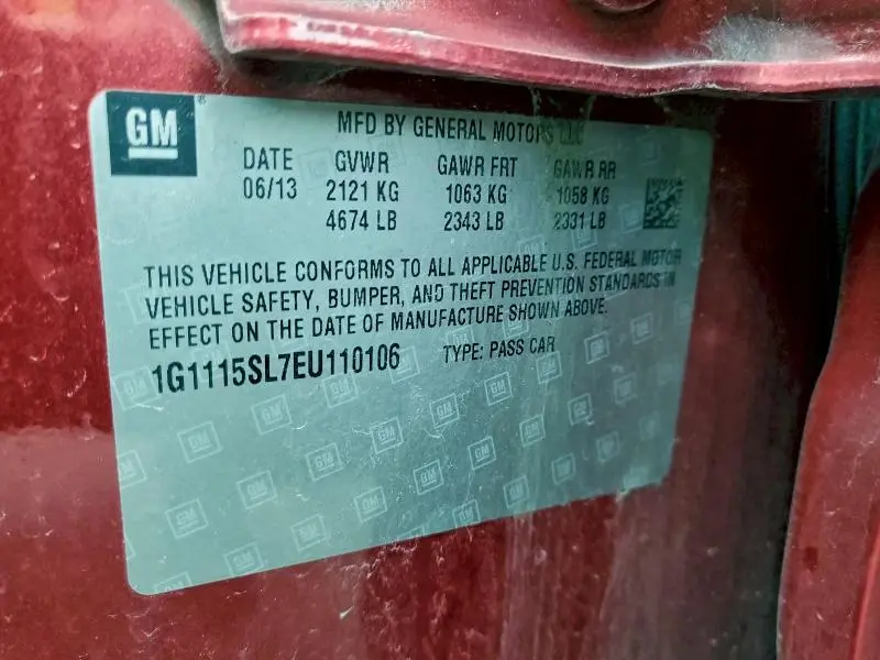 2014 CHEVROLET IMPALA LT  