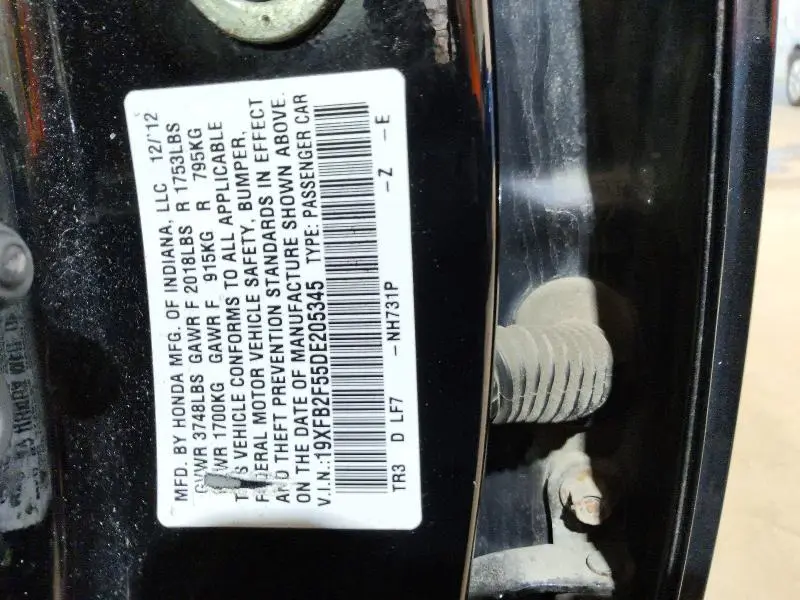 2013 HONDA CIVIC LX  