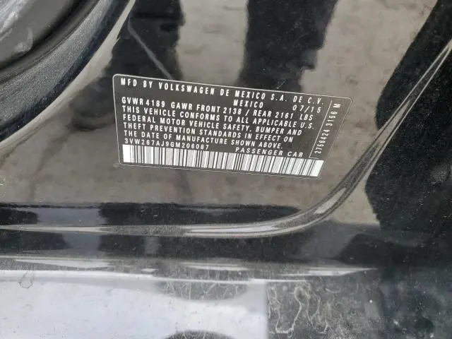 2016 VOLKSWAGEN JETTA S  