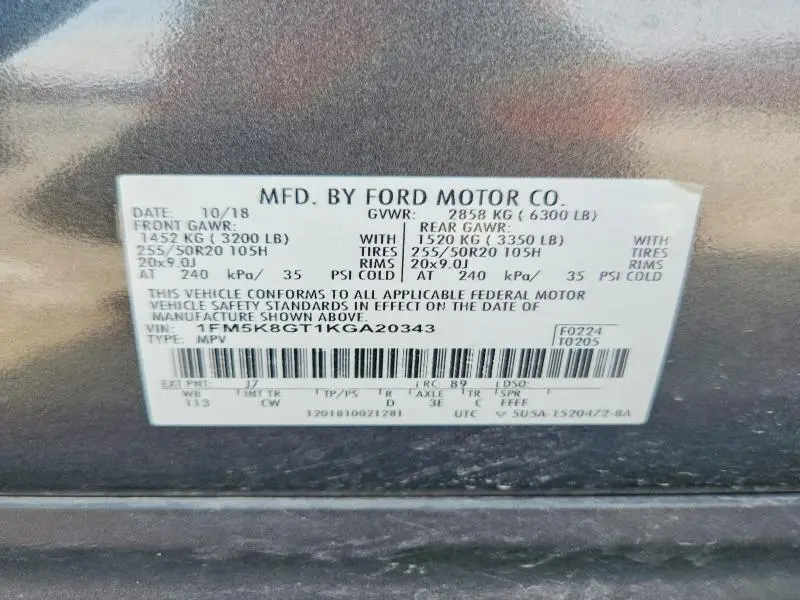 2019 FORD EXPLORER SPORT  
