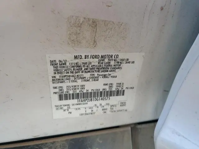 2013 FORD TAURUS LIMITED  