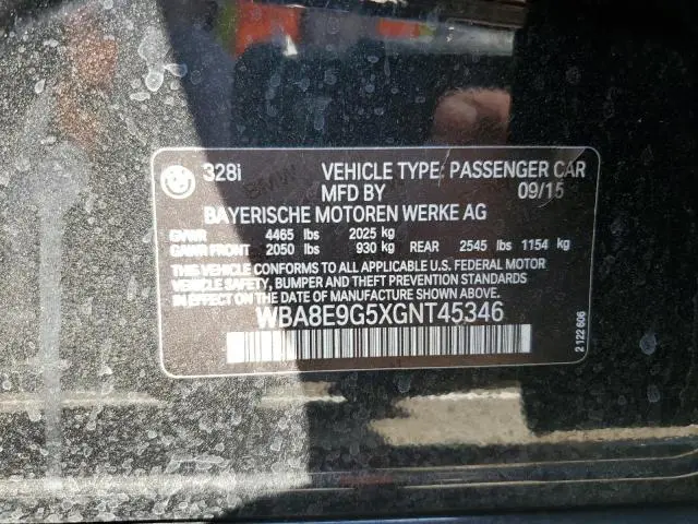 2016 BMW 328 I SULEV  