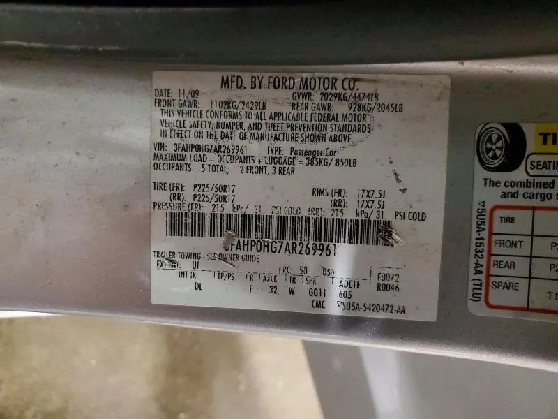 2010 FORD FUSION SE  