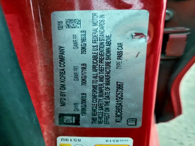 2016 CHEVROLET SPARK LS  