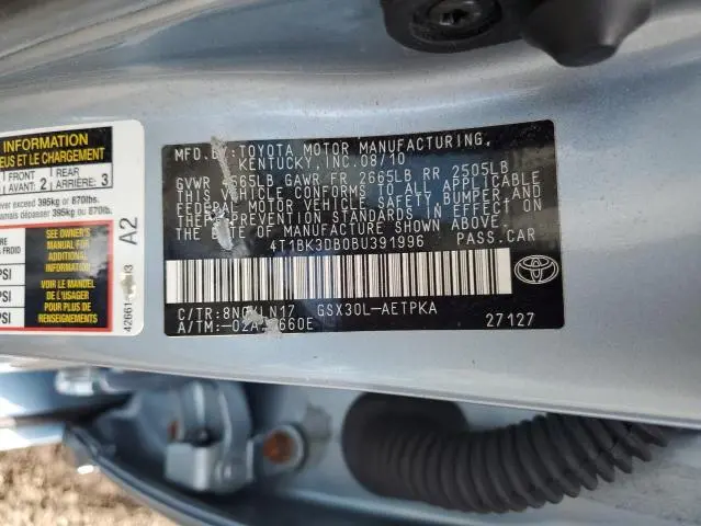 2011 TOYOTA AVALON BASE  