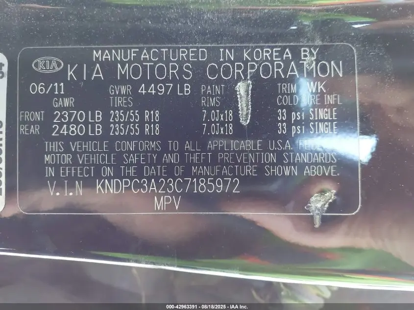 2012 KIA SPORTAGE EX