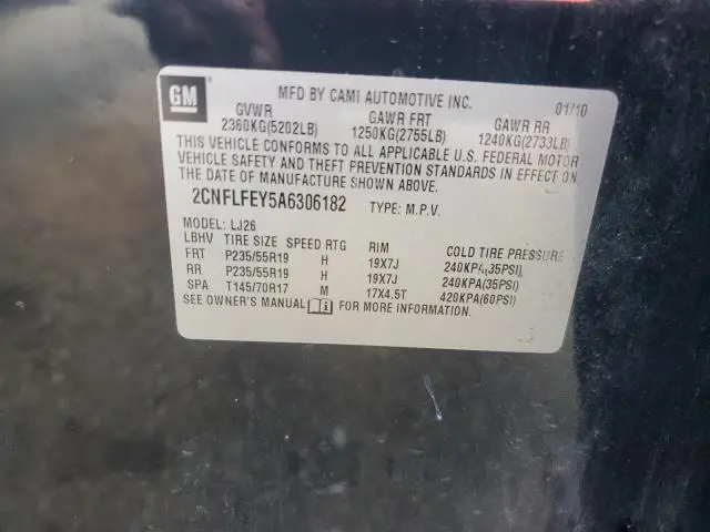 2010 CHEVROLET EQUINOX LTZ  