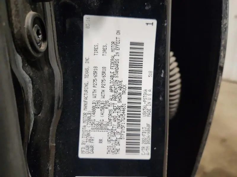 2016 TOYOTA TUNDRA SR5  