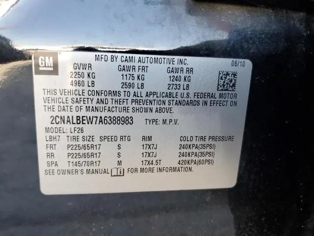 2010 CHEVROLET EQUINOX LS  