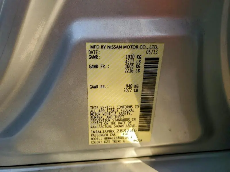 2013 NISSAN ALTIMA 2.5  