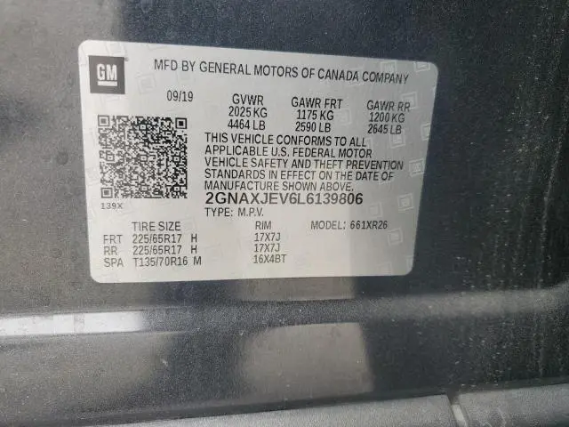 2020 CHEVROLET EQUINOX LT  