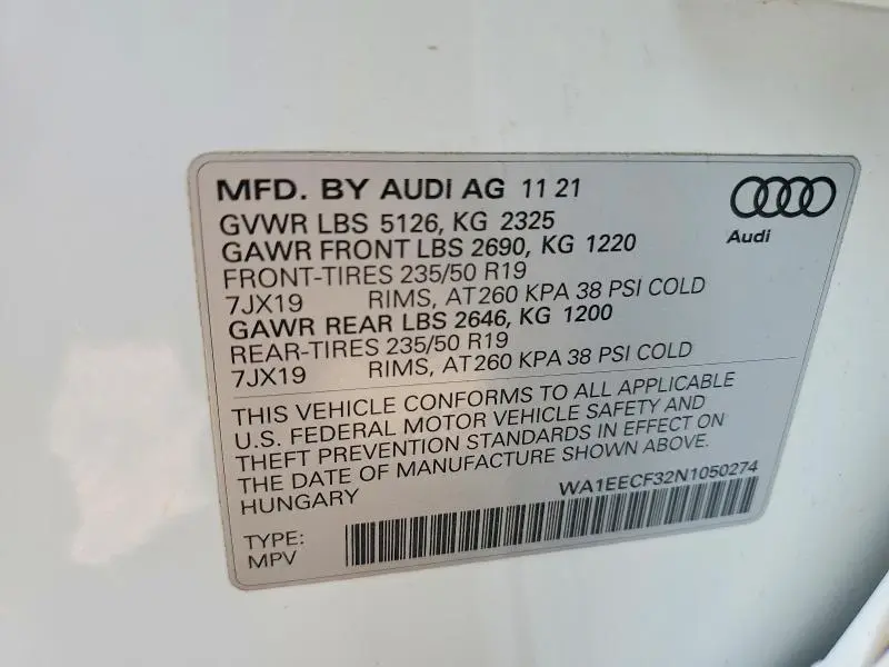 2022 AUDI Q3 PREMIUM PLUS S LINE 45  