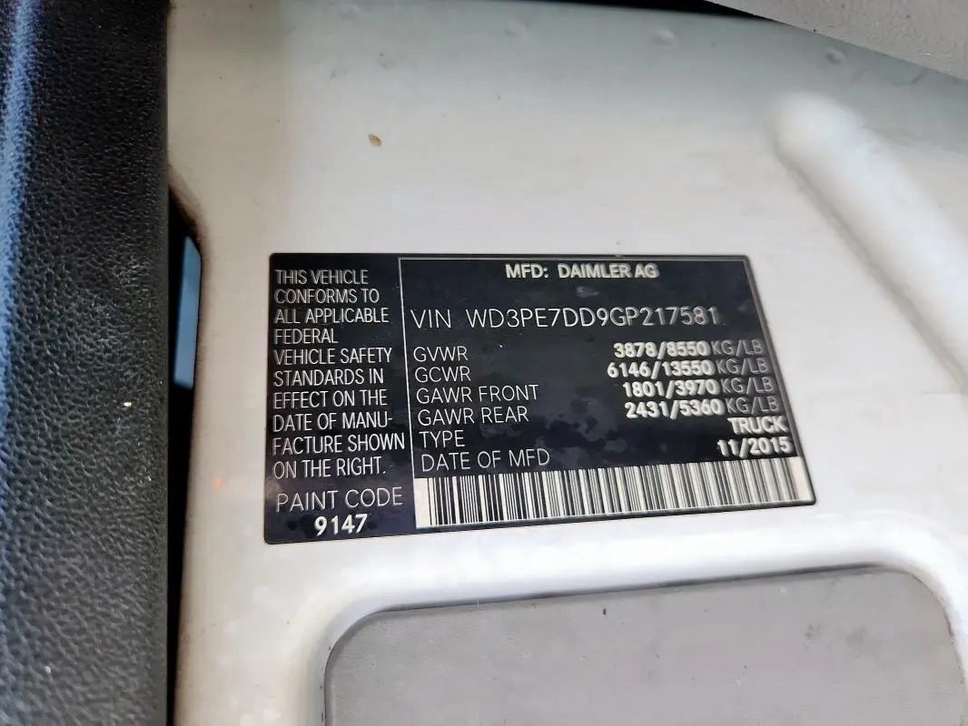 2016 MERCEDES-BENZ SPRINTER 2500  