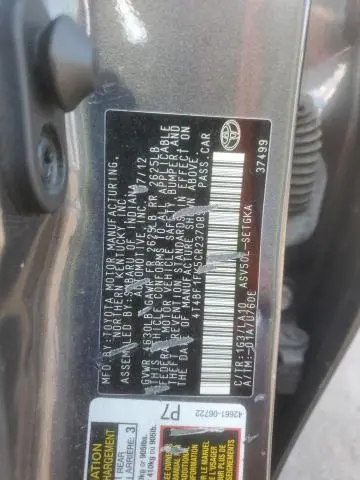 2012 TOYOTA CAMRY BASE  