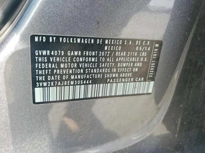2014 VOLKSWAGEN JETTA BASE  